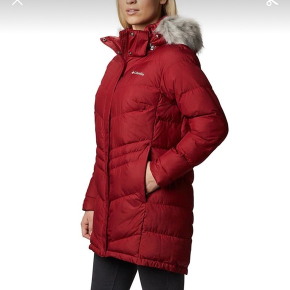 Columbia Red Puffer Coat - Picture 1 of 5